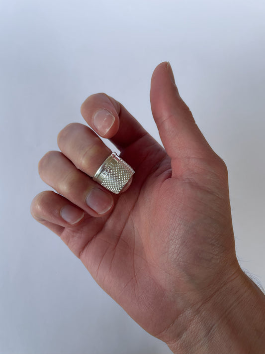 Tailor's Thimble - Hypoallergenic Bright White Metal